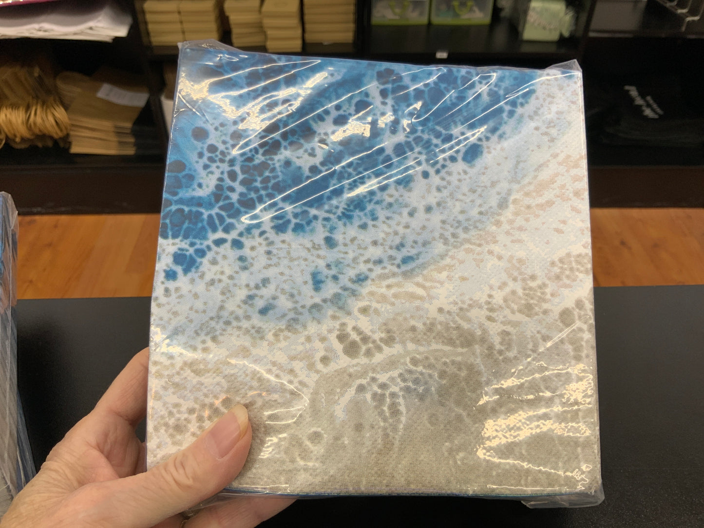 Large Sized Beach paper napkins (blue)