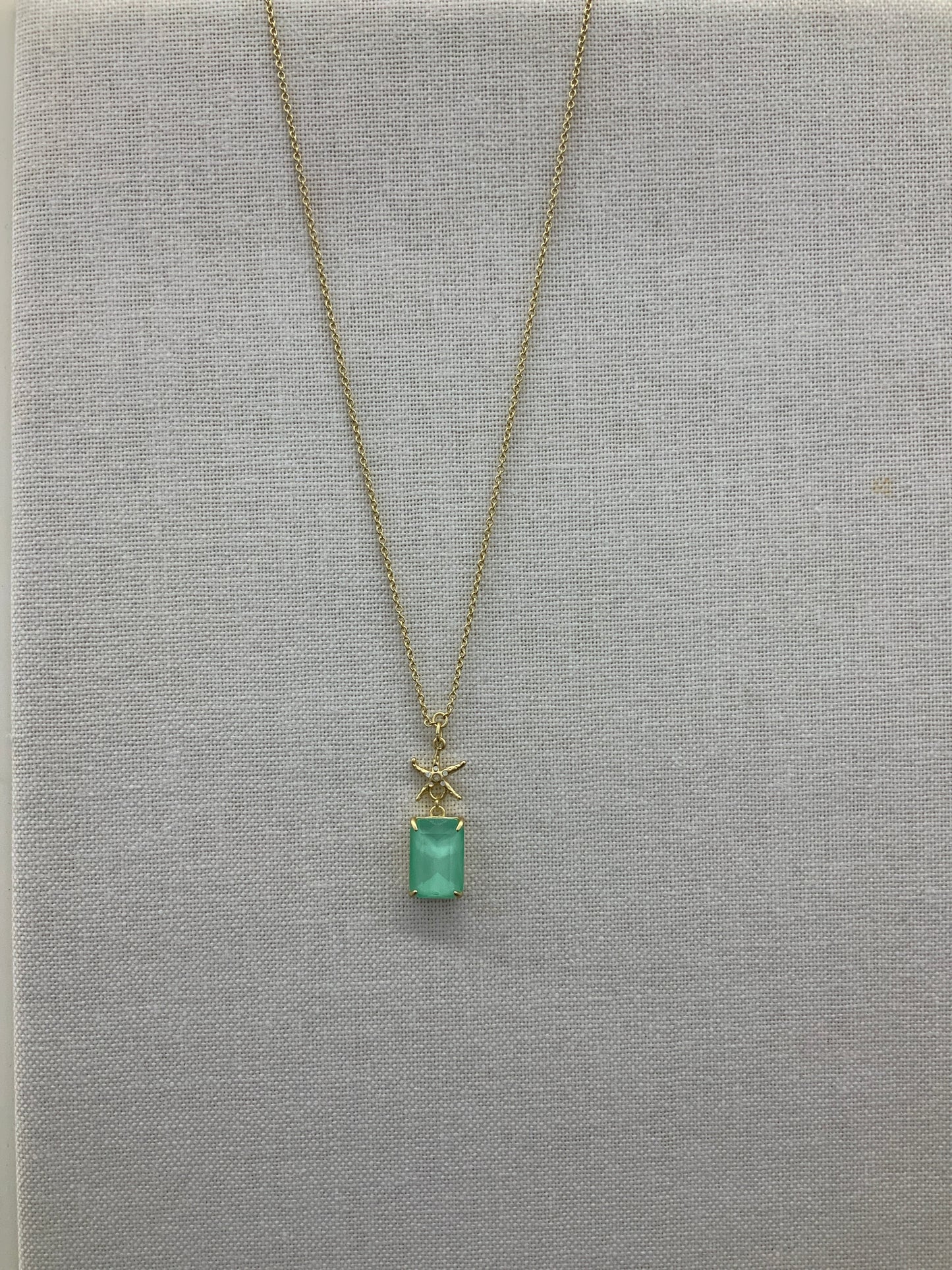 Spartina starfish sea foam necklace