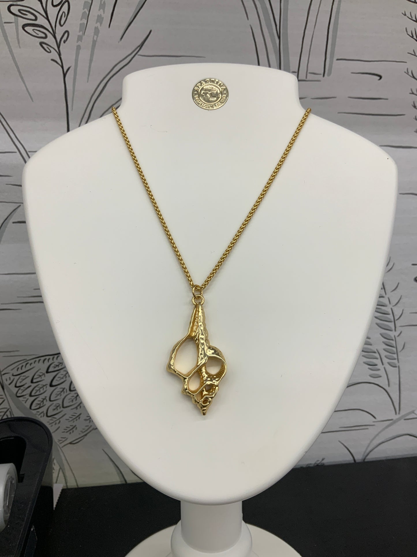 Spartina spiral shell necklace 28’