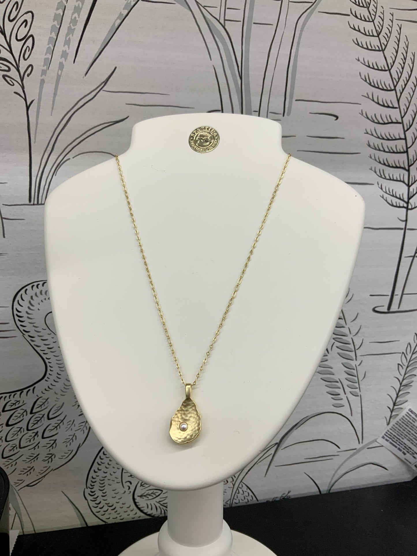 Spartina petite oyster necklace