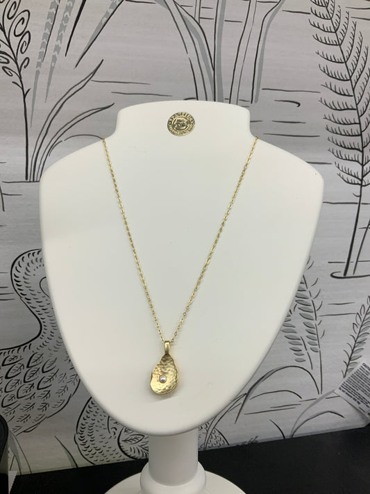 Spartina petite oyster necklace