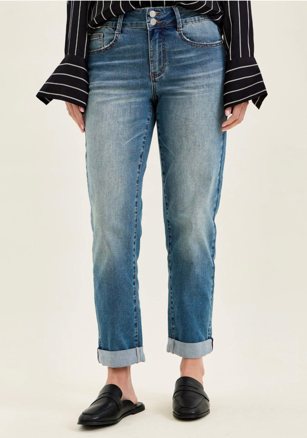 Judy blue double button boyfriend jeans