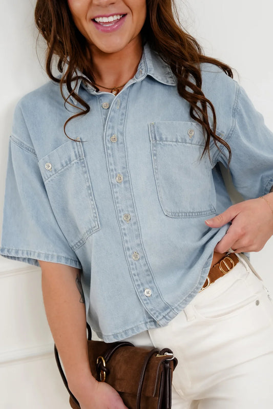 Judy blue Jean button up