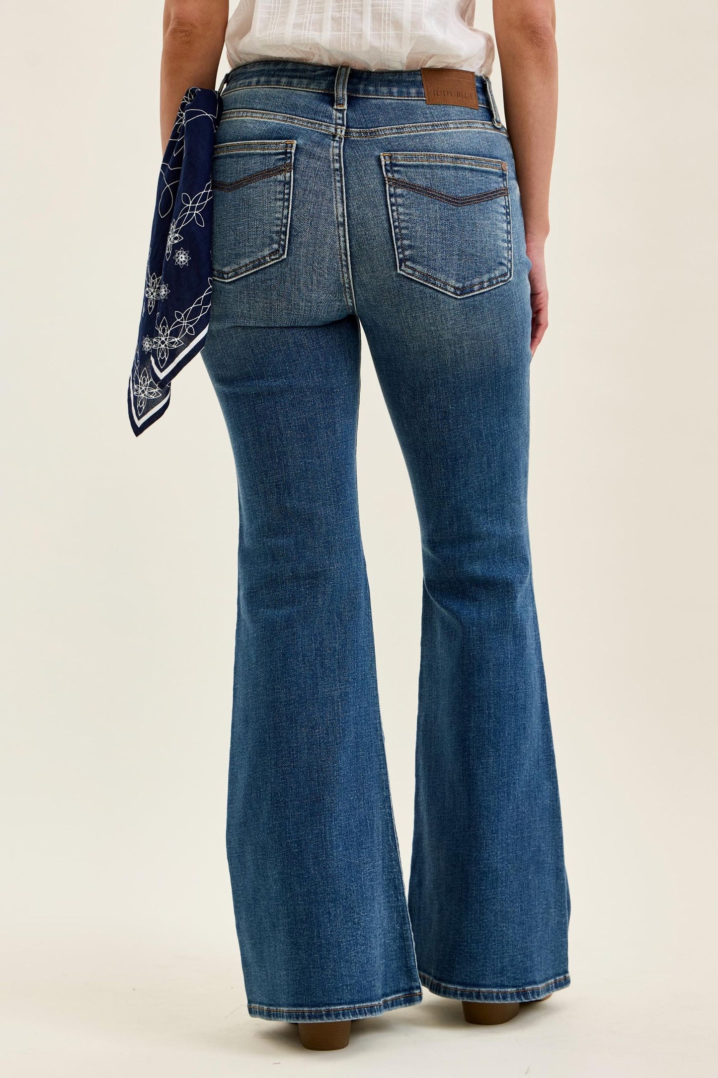 Judy blue mid rise Jaqueline flare denim jeans