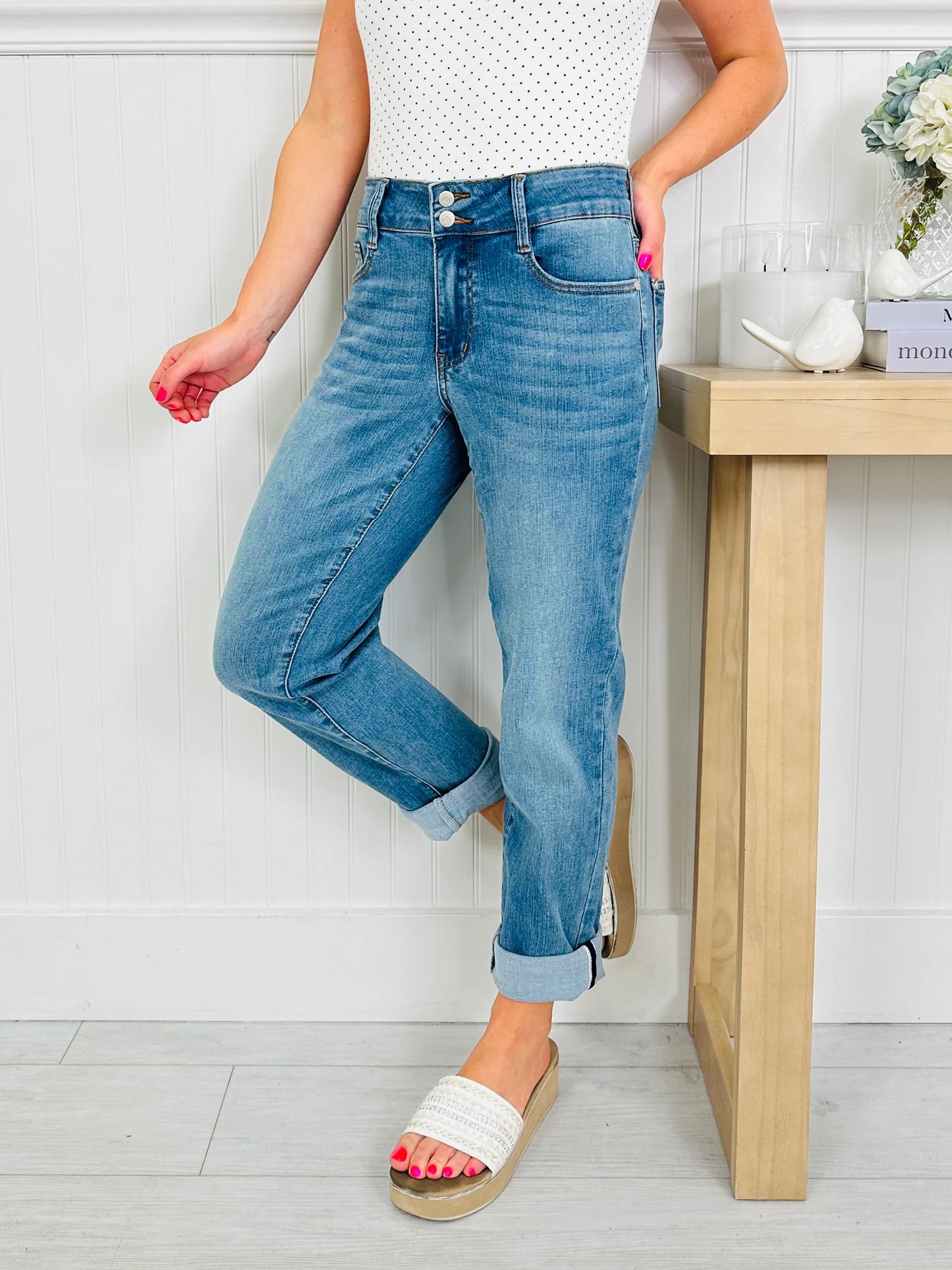 Judy blue High waist kick flare tummy control