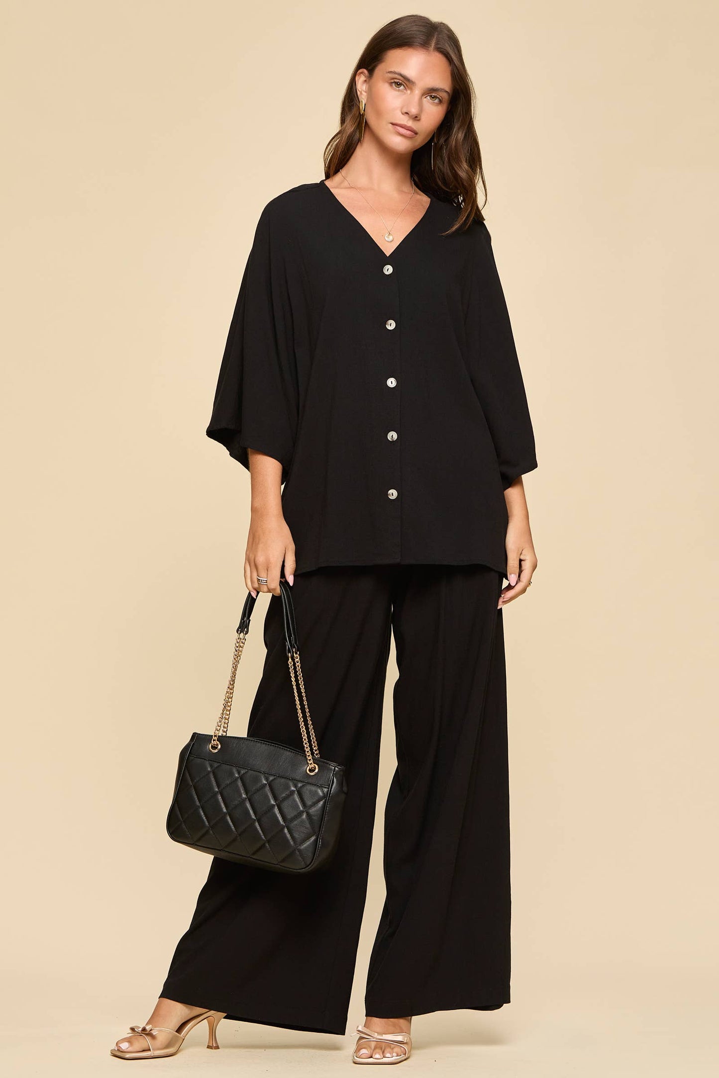 2-Piece Linen Summer Set: BLUE