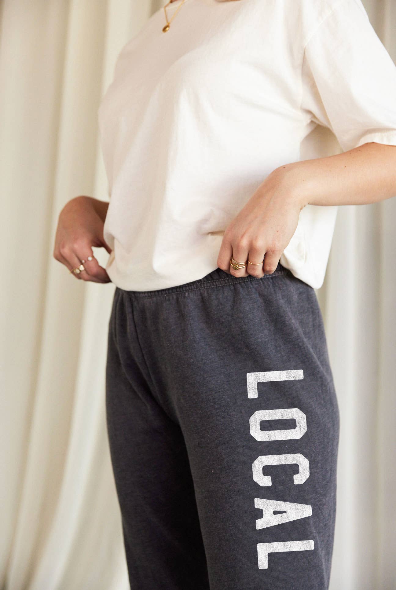 LOCAL Mineral Graphic Sweatpants: MINERAL BLACK