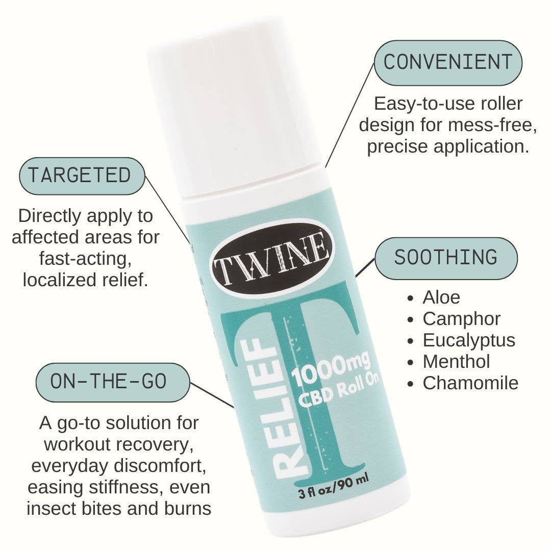 1000mg CBD Pain Relief Roller - Pure Organic CBD Isolate