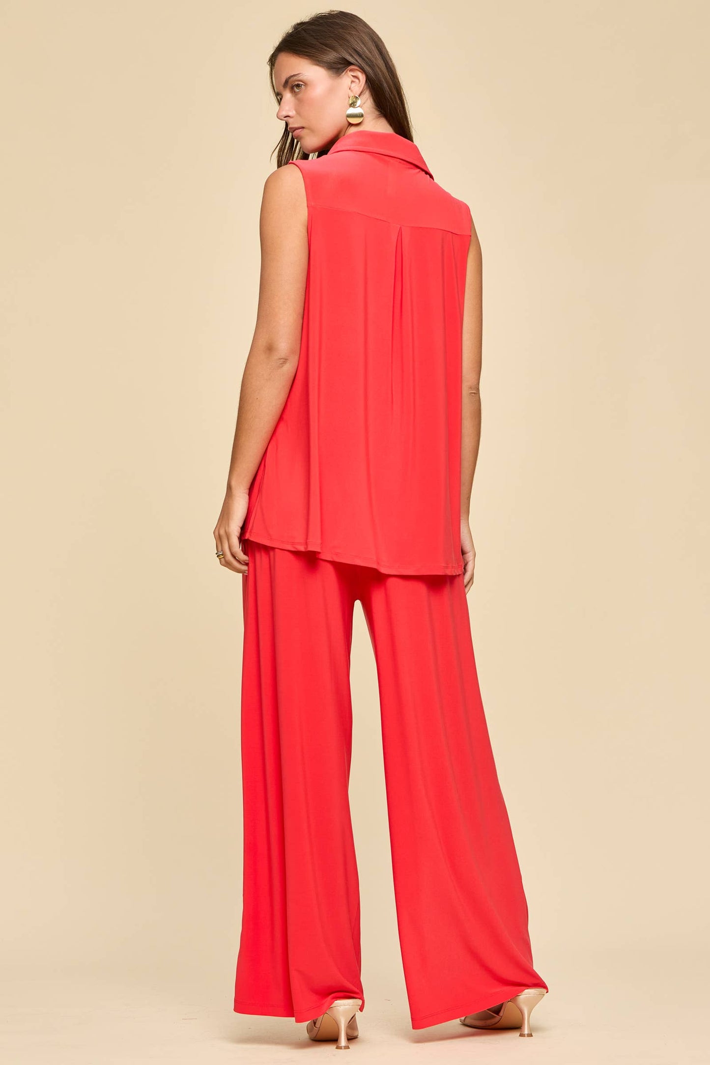 2-Piece Tank + Relaxed Pants Resort Wear Set: ROYAL BLUE