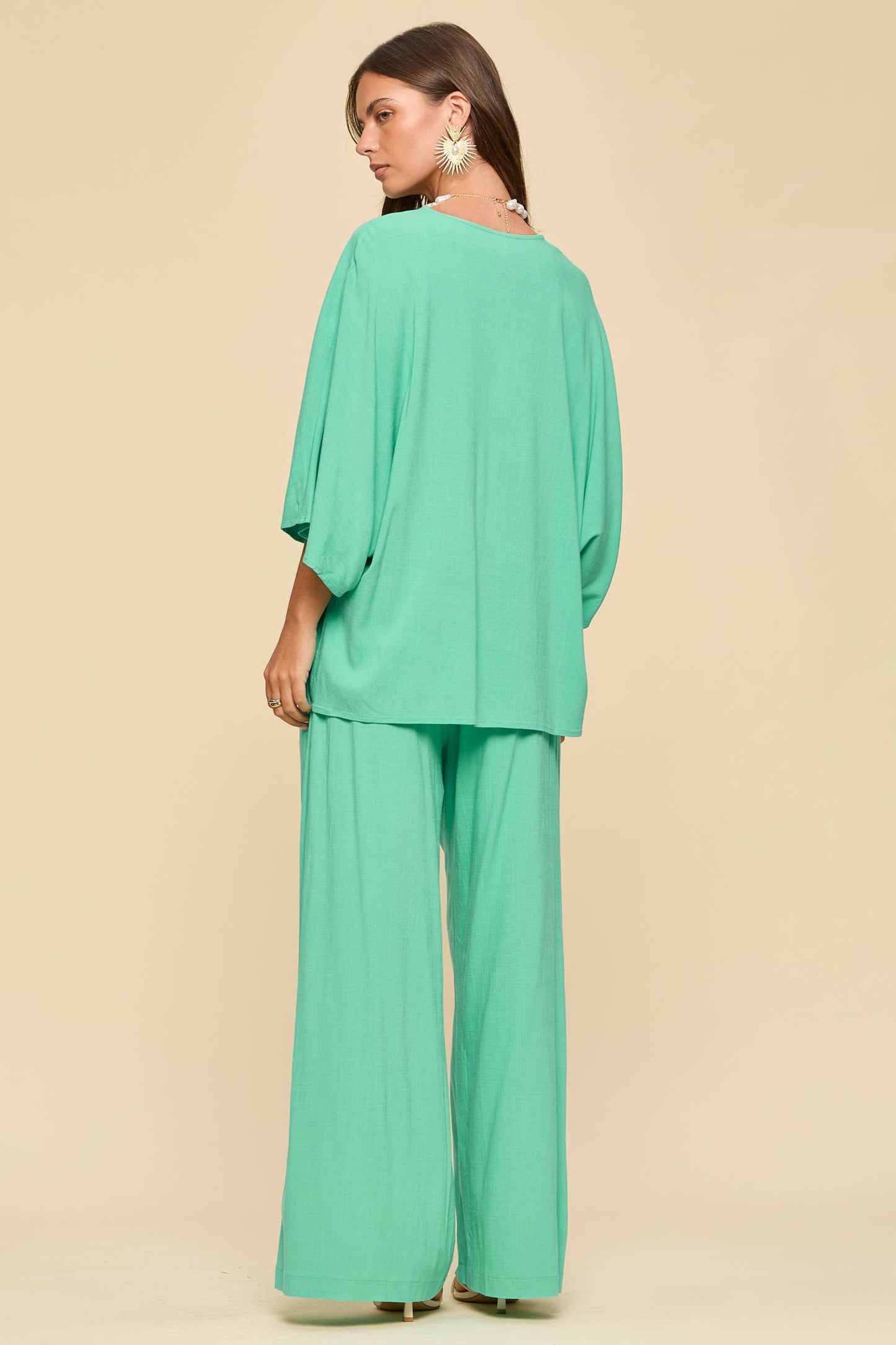 2-Piece Linen Summer Set: OYSTER