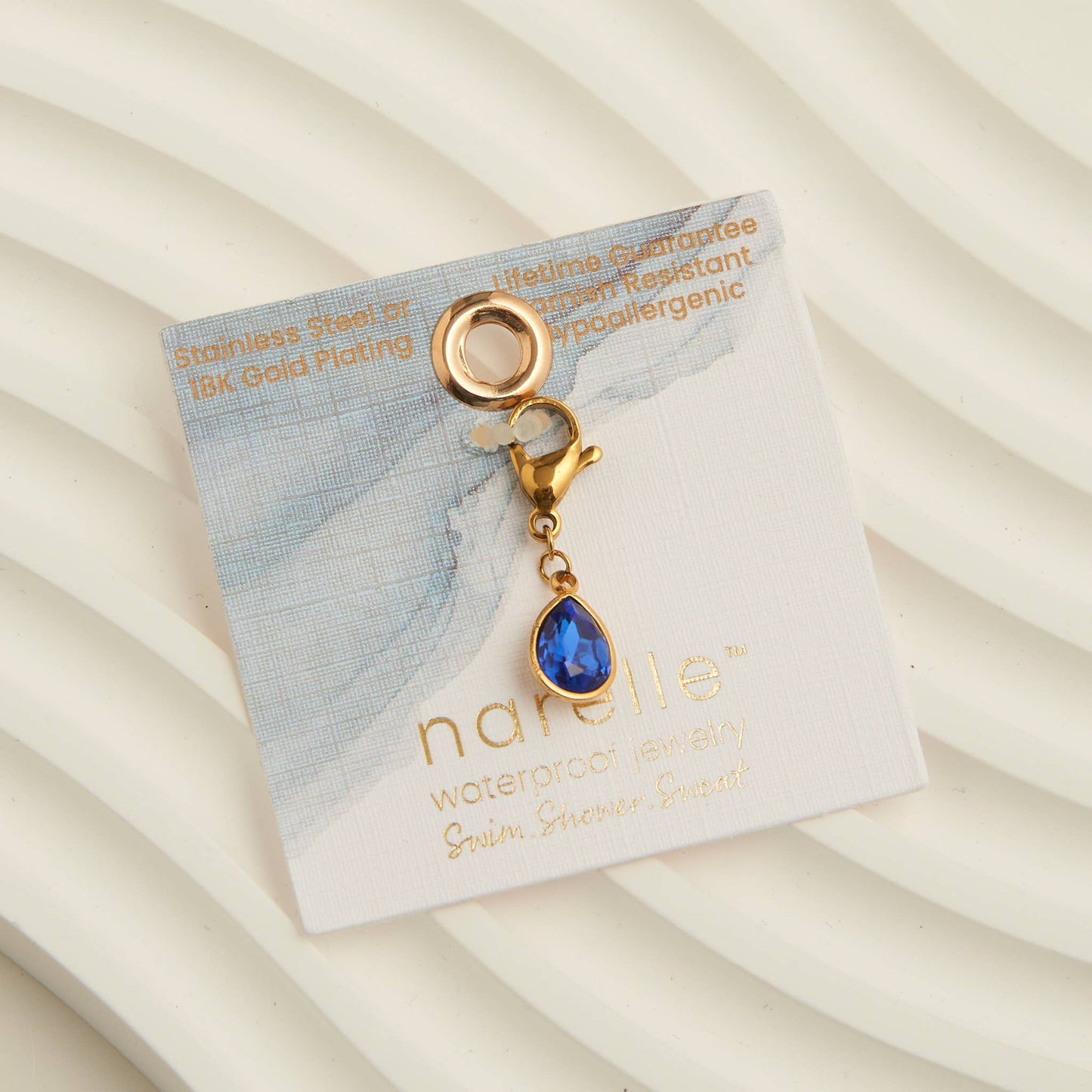 Narelle Waterproof 18K Gold Drop Pendant Charm