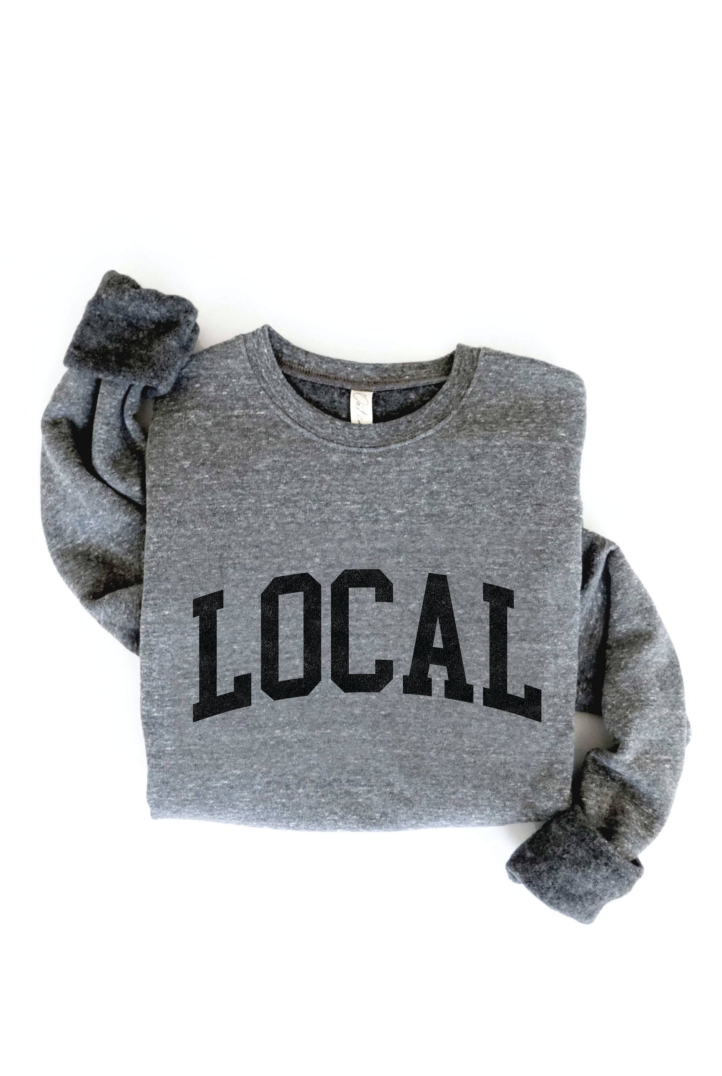 LOCAL graphic sweatshirt: CRANBERRY HEATHER