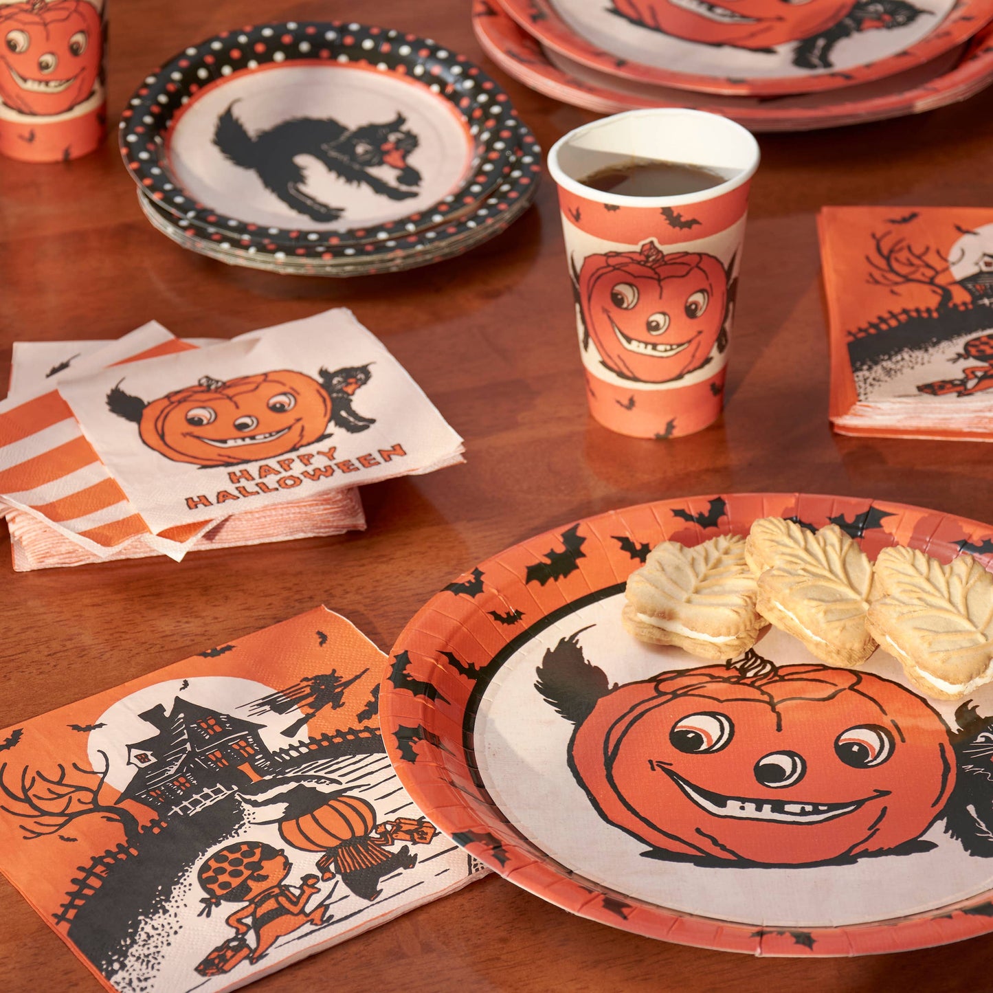 Vintage Halloween Beverage Napkin