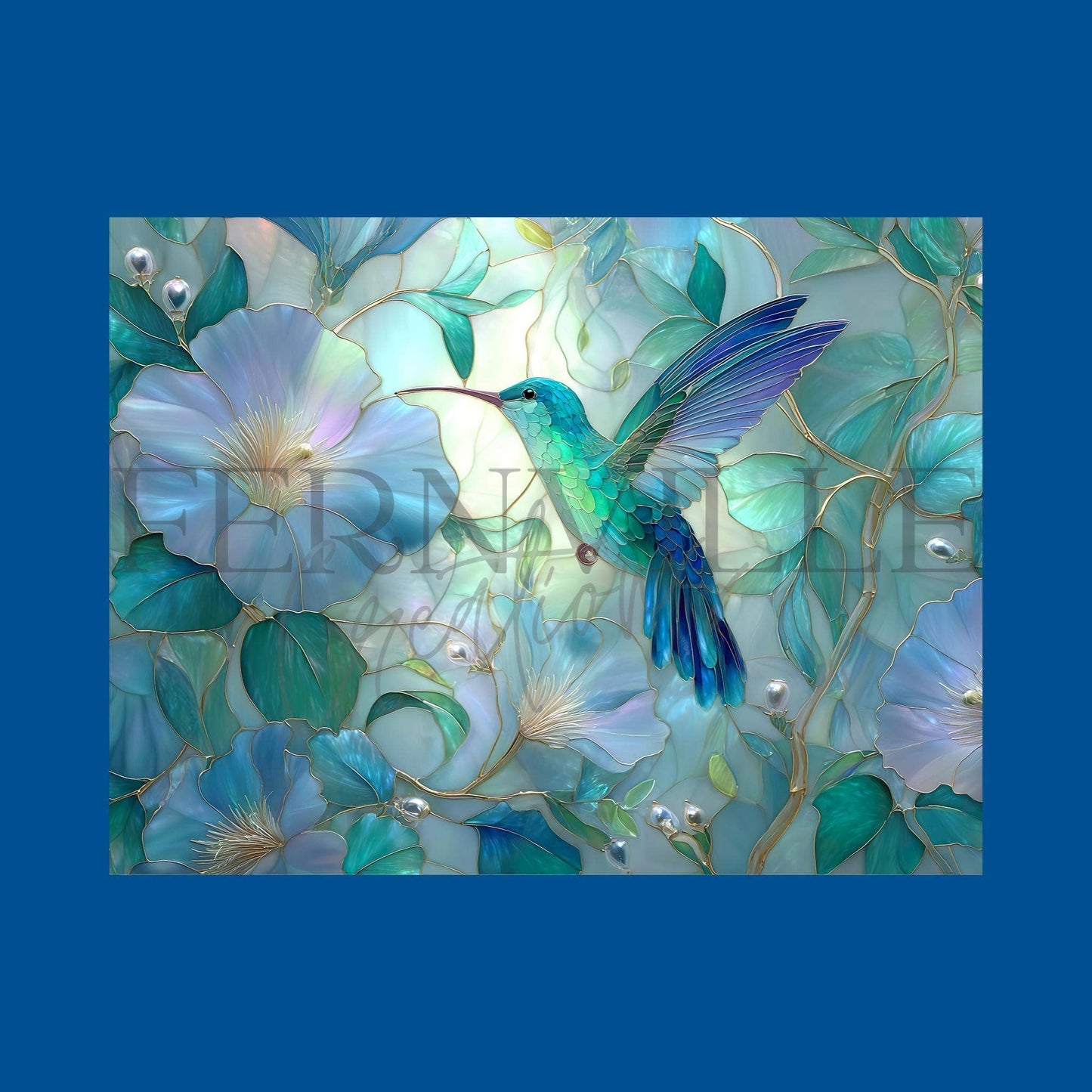 Hummingbird Tempered Glass Cutting Board & Serving Tray: 8x11 inch