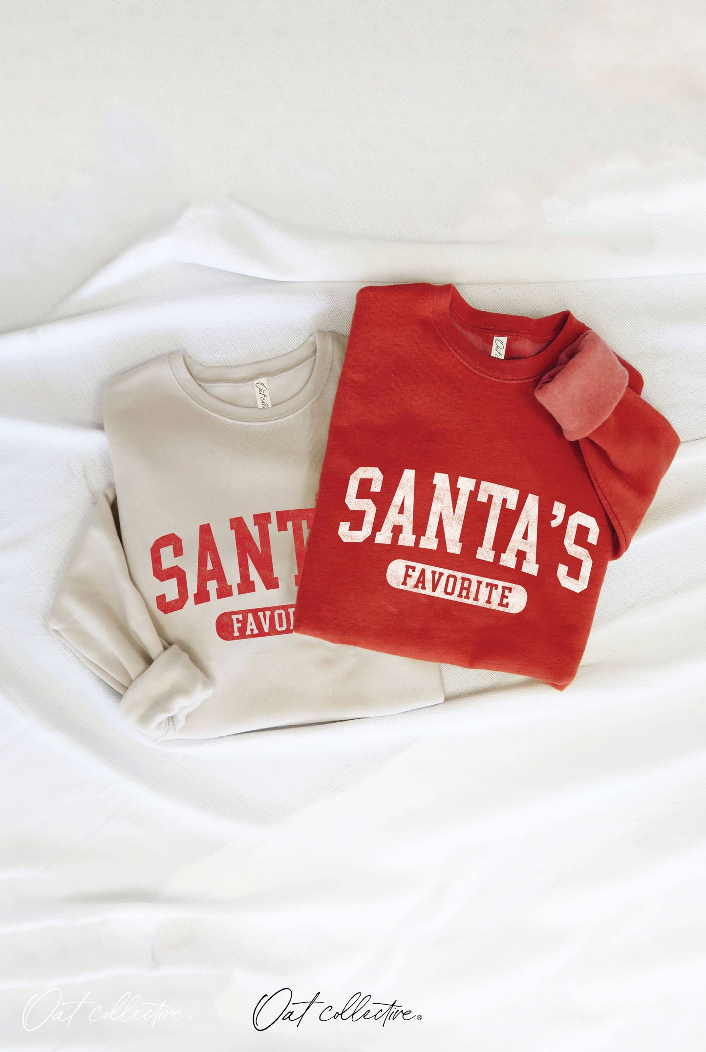 SANTA'S FAVORITE Graphic Sweatshirt : MAUVE