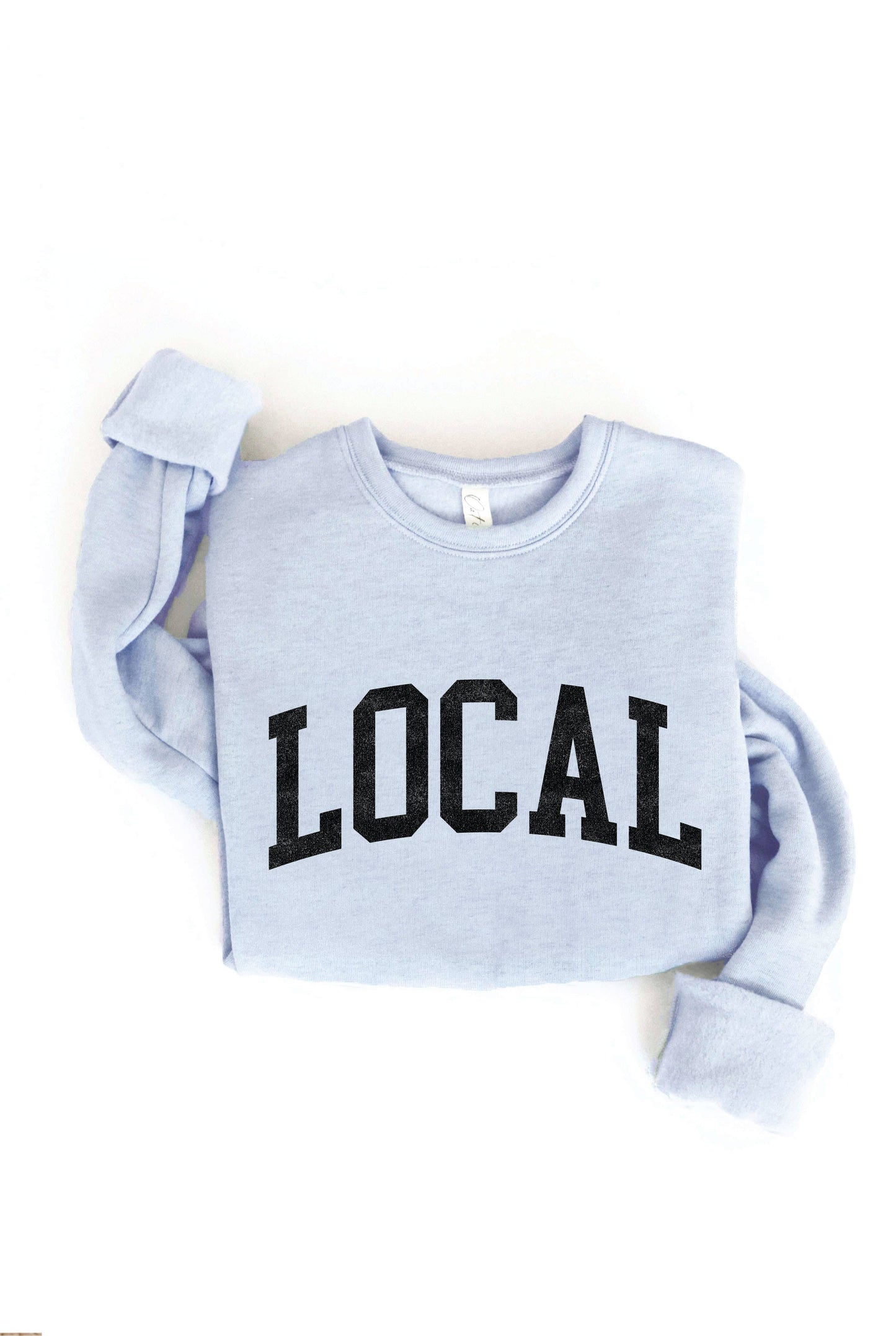 LOCAL graphic sweatshirt: CRANBERRY HEATHER