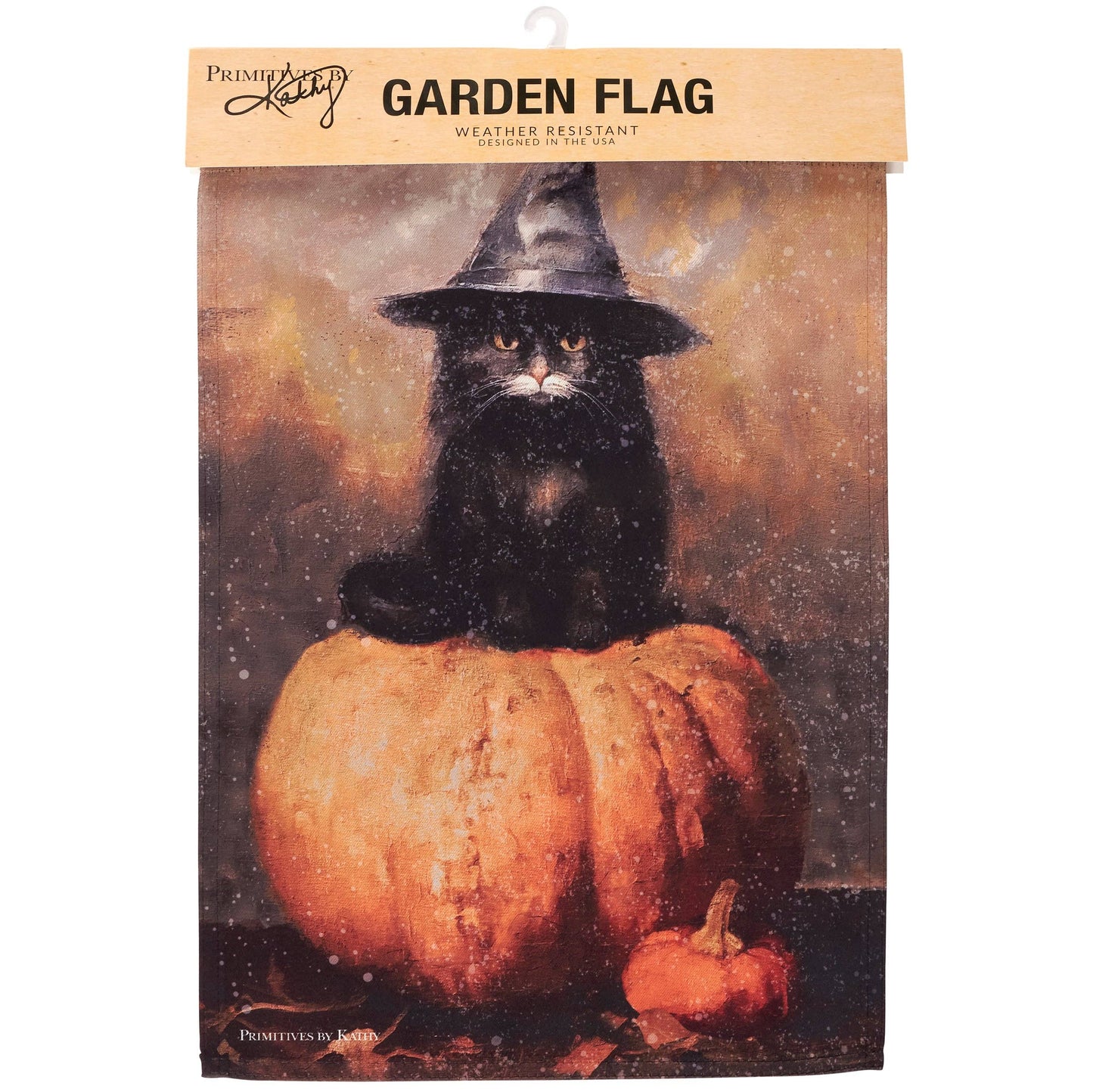 Pumpkin Witch Cat Garden Flag